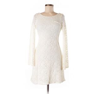 Aqua White Lace Dress XS